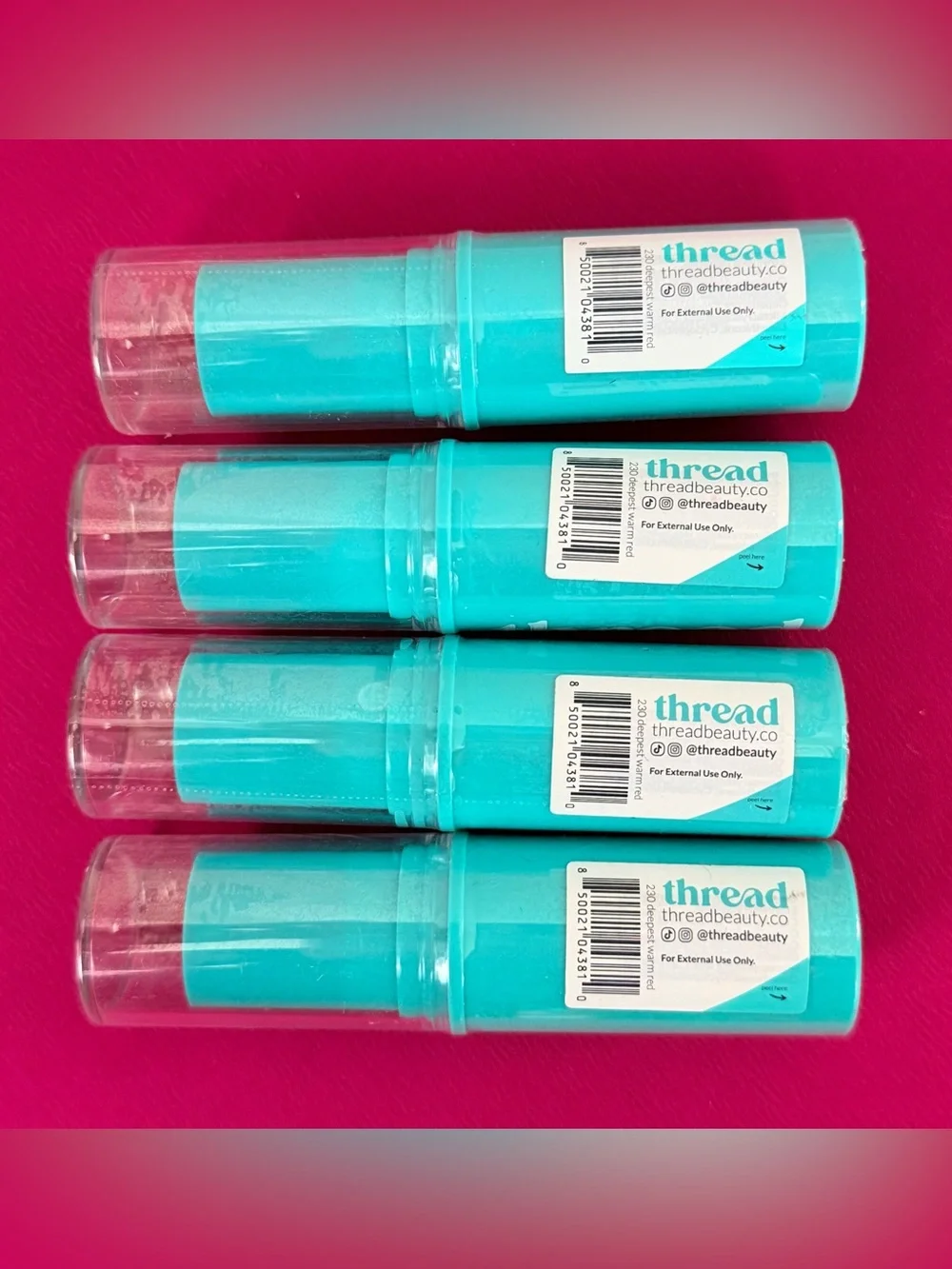 Thread Beauty (Set of 4) #230 Deepest Warm Red Matte Foundation/Contour Stick